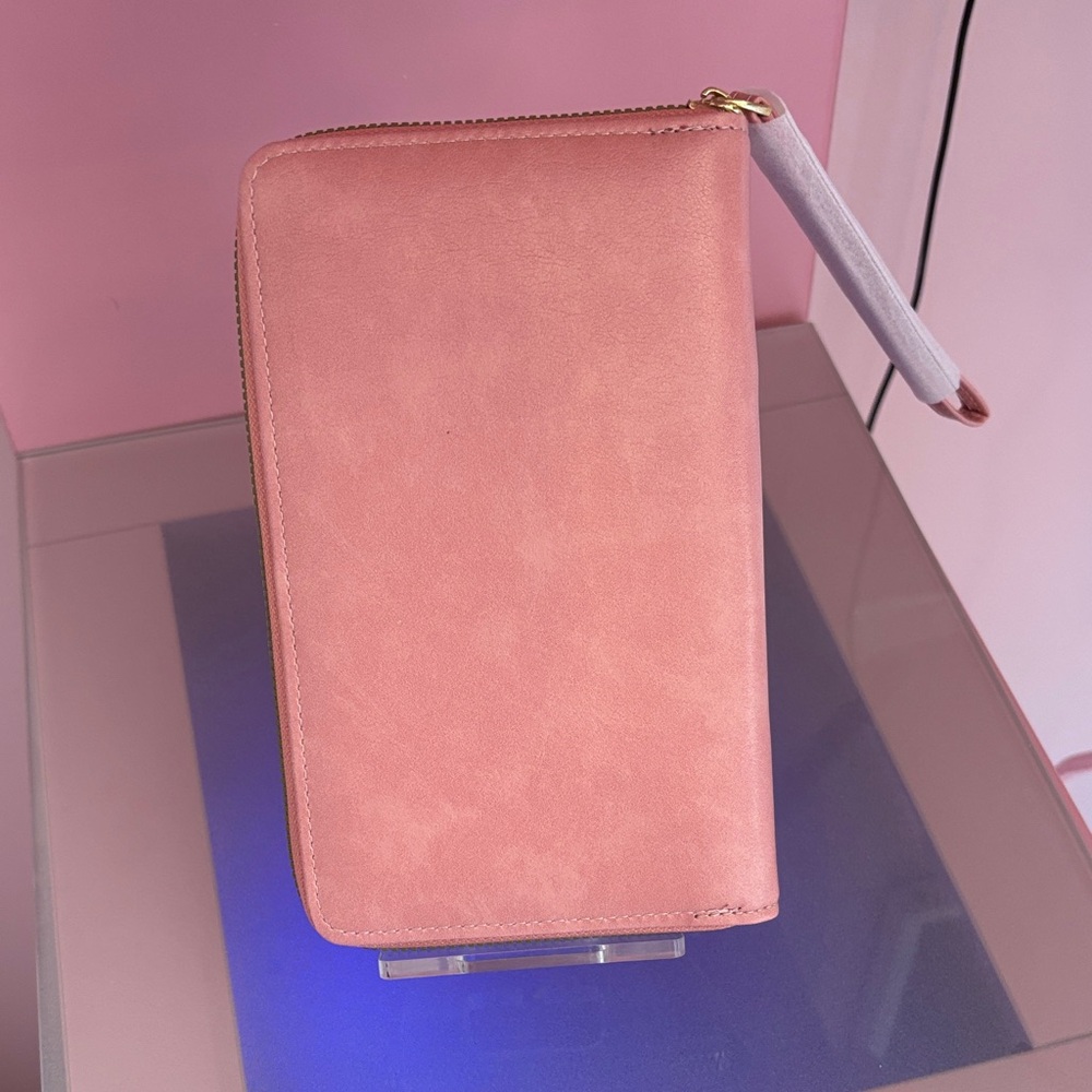Pink Passport Holder with Embossed Design RDIF